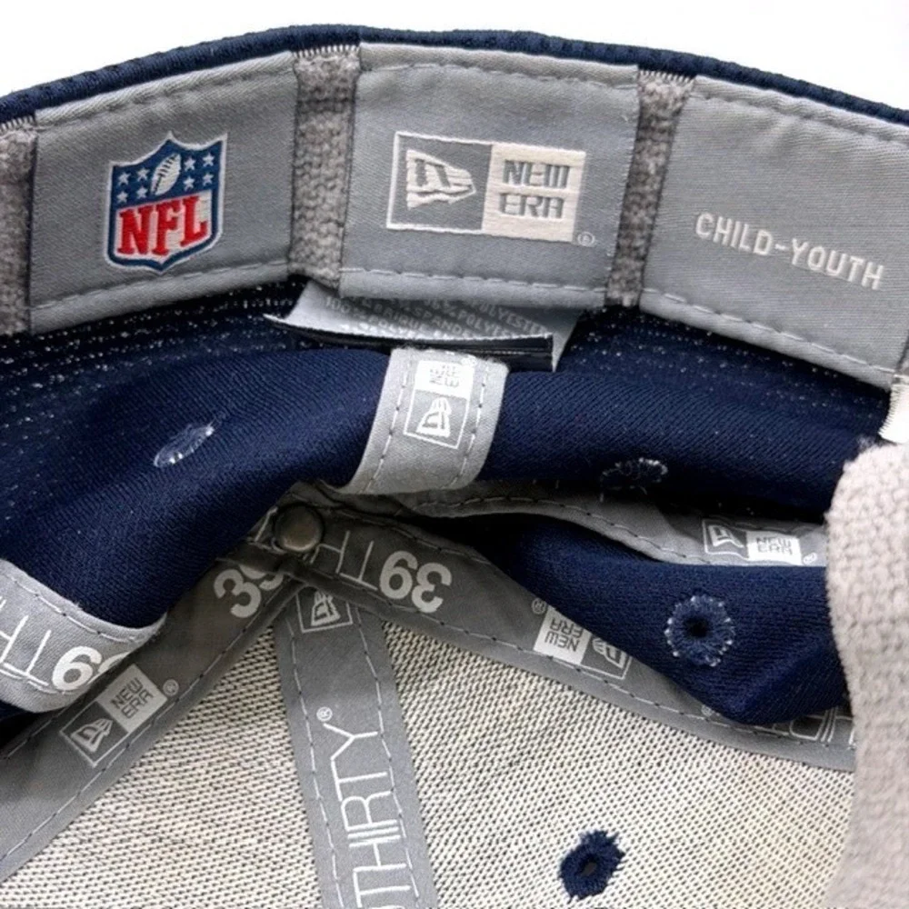 New Era Los Angeles Chargers NFL 39THIRTY Stretch Fit Hat Child Youth Navy Grey
